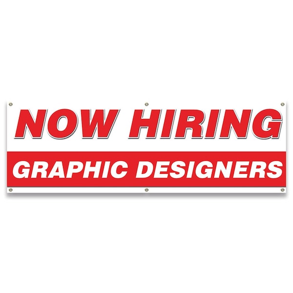 Now Hiring Graphic Designers Banner Apply Inside Accepting Application Single Sided